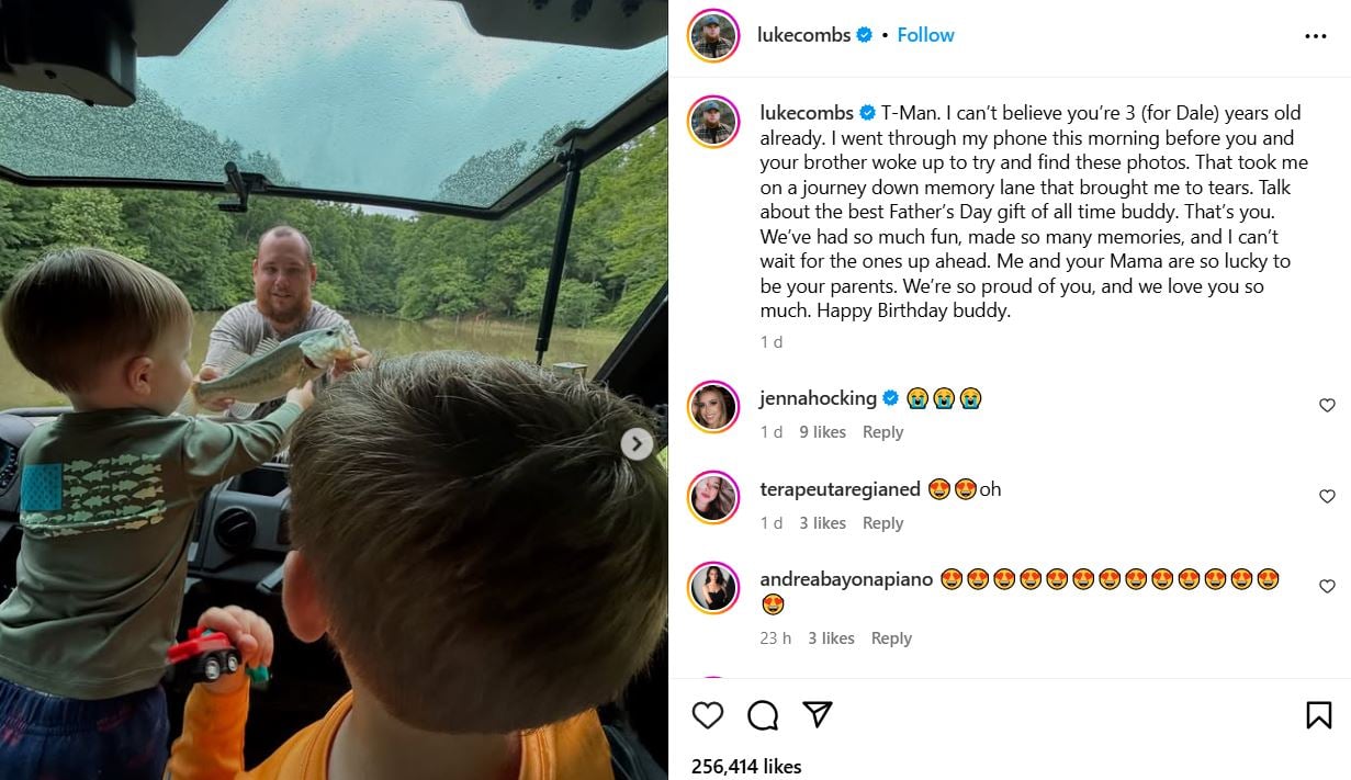 Luke Combs shares bittersweet rare update
