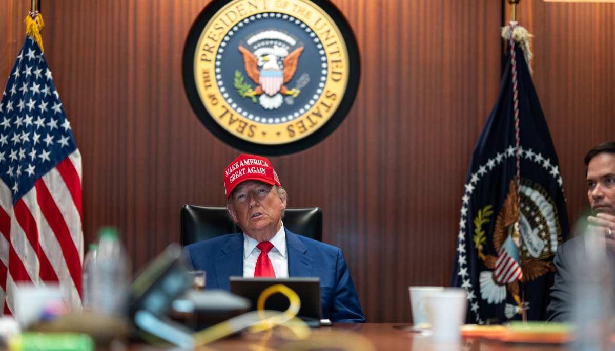 US President Donald J Trump is seated in The Situation Room during Operation Midnight Hammer on June 21, 2025. — X/@WhiteHouse