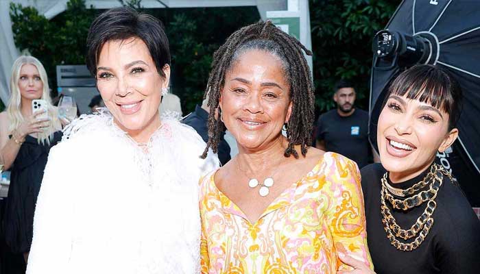 Meghan Markles mother Doria Raglnad (center) with Kris Jenner and Kim Kardashian