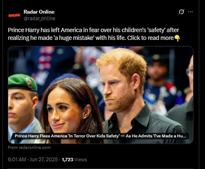 Shocking claims about Prince Harrys exit from US emerge