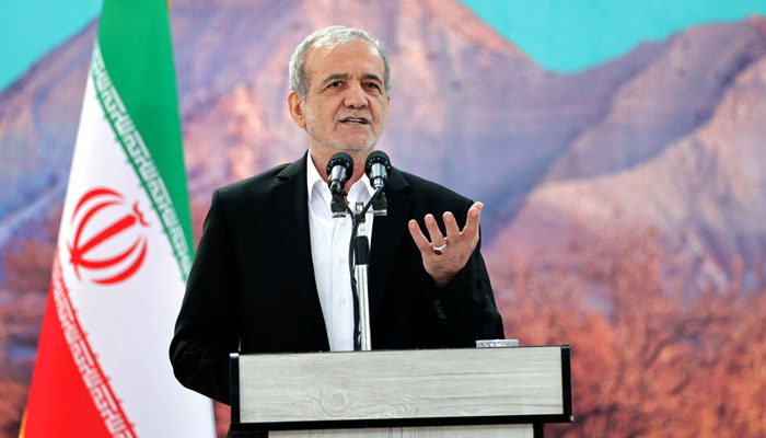 Iranian President Masoud Pezeshkian speaks during a meeting in Ilam, Iran, June 12, 2025. — Reuters