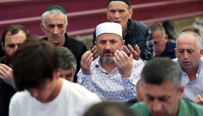 Worshipers attend a mass prayer on the first day of the Muslim holiday of Kurban Bayram, also known as Eid al-Adha, in a mosque in Batumi, Georgia June 6, 2025. — Reuters