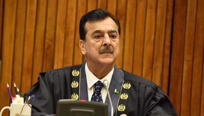 Senate Chairman and senior PPP leader Yousuf Raza Gilani chairs a Senate session in this image released on June 7, 2024. — Facebook/Syed Yousuf Raza Gillani/File
