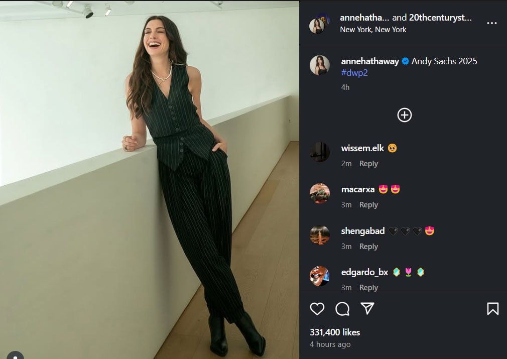Anne Hathaway teases major character on social media