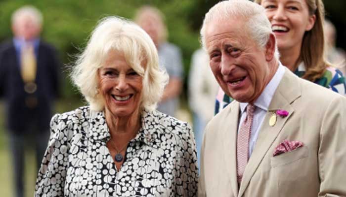 King Charles and Queen Camilla during their visit to Newmarket