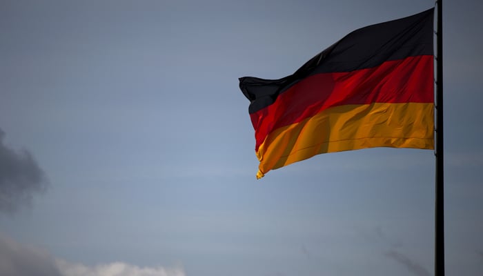 The German national flag flies in Berlin, Germany, April 5, 2022. — Reuters