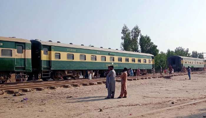 The representational image shows people at a railway station in Larkana on November 10, 2022. — PPI