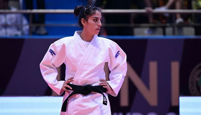 An undated picture of Pakistani judoka Malaika Noor in action. — Reporter