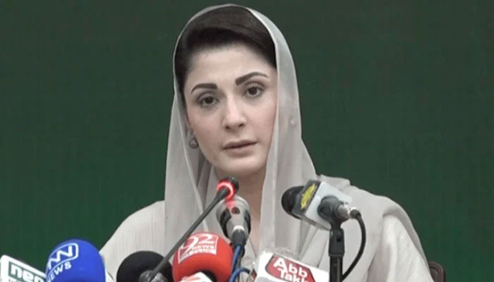 Punjab Chief Minister Maryam Nawaz addresses a press conference. — APP/File