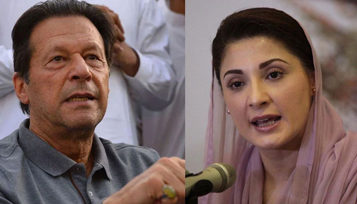 Pakistan Tehreek-e-Insaf founder Imran Khan and Punjab CM Maryam Nawaz. — AFP/Reuters/File