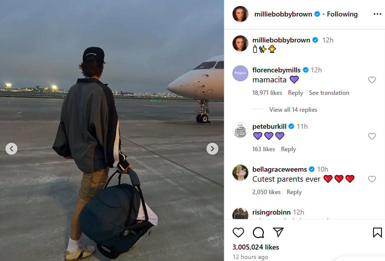 Millie Bobby Brown shares first ever glimpse of her adopted baby