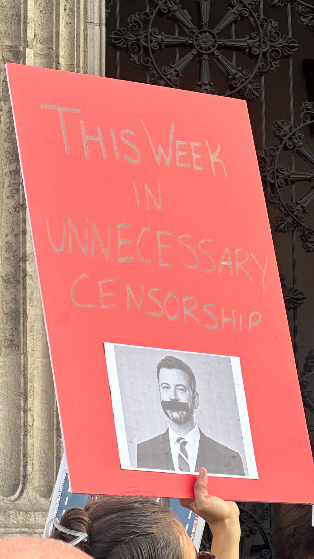Ruby Rose shared photos and clips from protests backing Jimmy Kimmel
