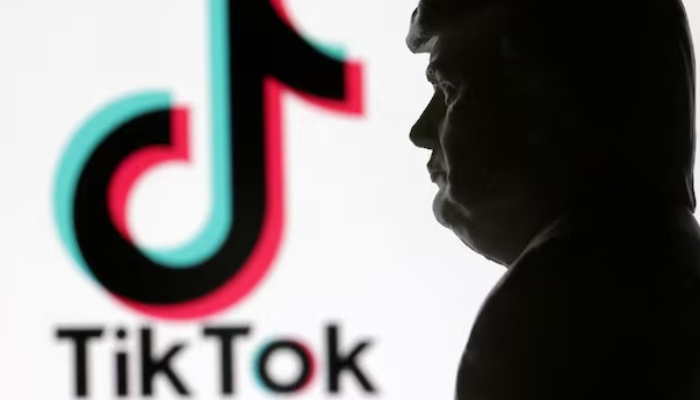 A 3D-printed miniature model of U.S. President Donald Trump and TikTok logo are seen in this illustration created on January 15, 2025 — Reuters
