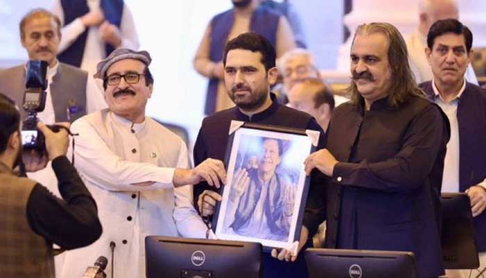 Newly elected KP CM Sohail Afrid pictured during KP Assembly session on October 13, 2025. — X@BarristerGohar