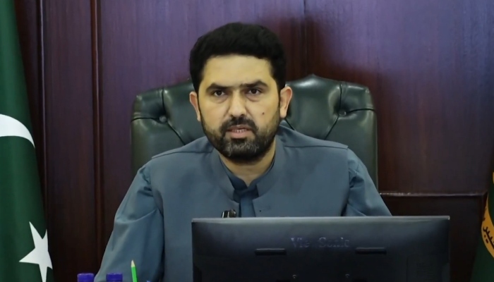 Khyber Pakhtunkhwa Chief Minister Sohail Afridi speaks during a high-level meeting in Peshawar, October 20, 2025. — Screengrab via X/@PTIofficial