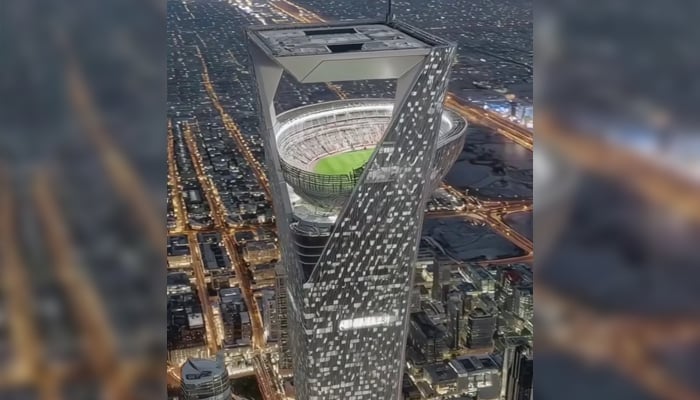 A screenshot of AI generated video of Sky Stadium. — X@DailyLoud