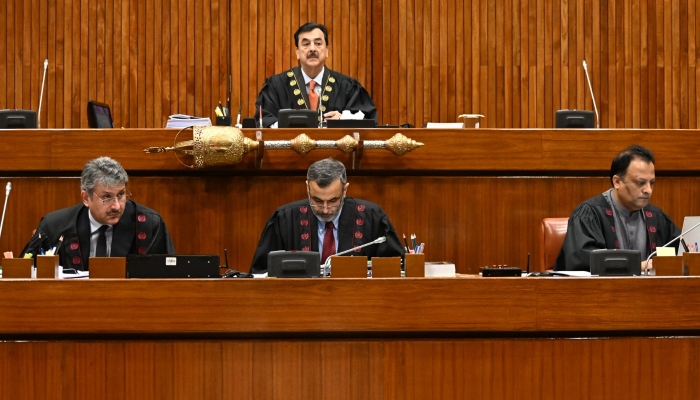Senate Chairman Yusuf Raza Gilani is chairing upper house session on November 8, 2025. — X/@OfficeSenate