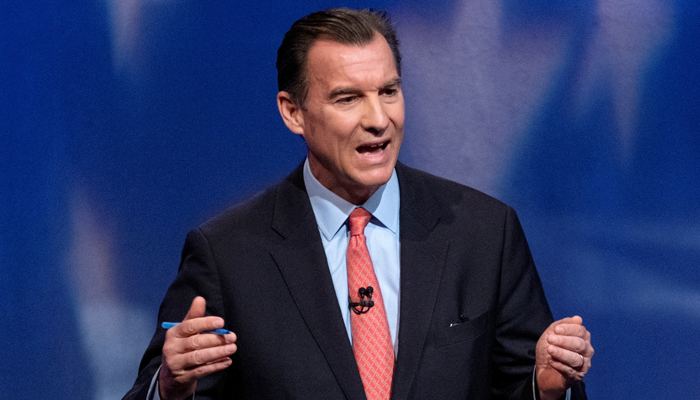 Congressman Tom Suozzi speaks during at an event in New York, US, June 16, 2022. — Reuters