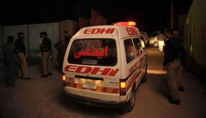 A representational image of an ambulance along with police personnel at an incident site. — AFP/File