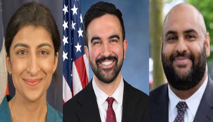 New York mayor-elect Zohran Mamdani (center), Transition co-chair Lina Khan (left) and American-Pakistani Ali Najmi. — Reporter/file