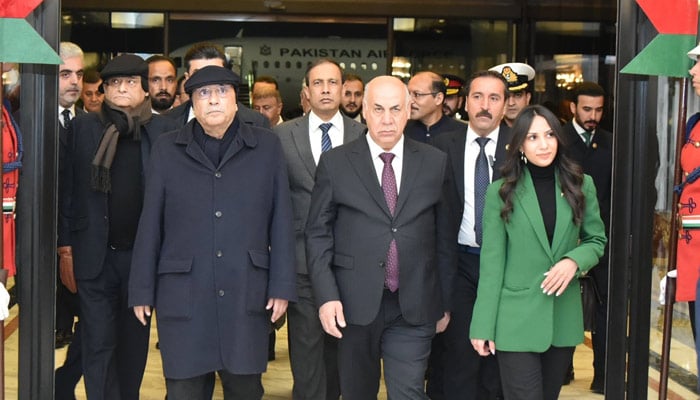 President Asif Ali Zardari arrives in Baghdad on a four-day official visit to Iraq. X/@PresOfPakistan