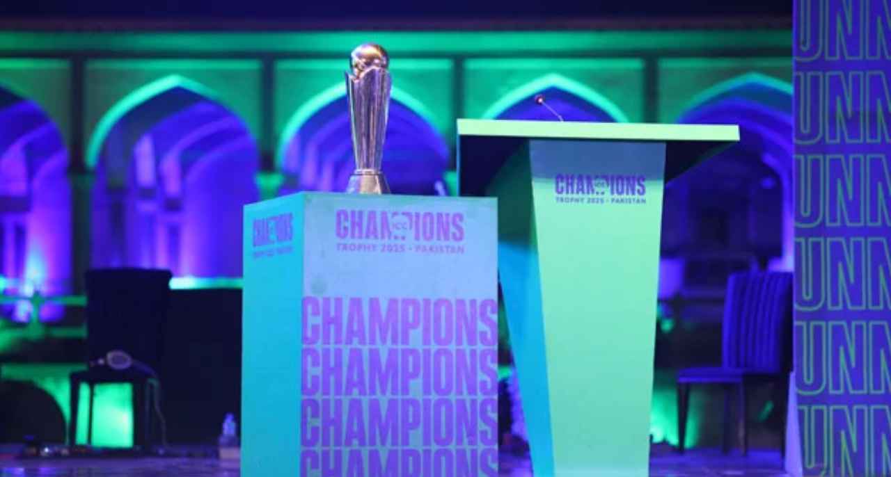 A view shows the ICC Champions Trophy 2025 during a ceremony at Diwan-e-Aam, Lahore Fort on February 16, 2025. — —X/@TheRealPCB