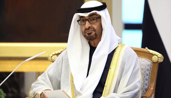 President of the United Arab Emirates Sheikh Mohamed bin Zayed Al Nahyan looks on during a meeting at Qasr Al Watan in Abu Dhabi, United Arab Emirates, December 6, 2023. — Reuters