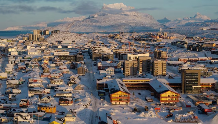 A drone view shows a general view of Nuuk, Greenland, January 15, 2026. — Reuters