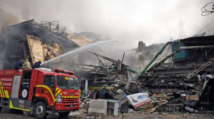 Gul Plaza fire doused, rescuers prepare for extensive search operation