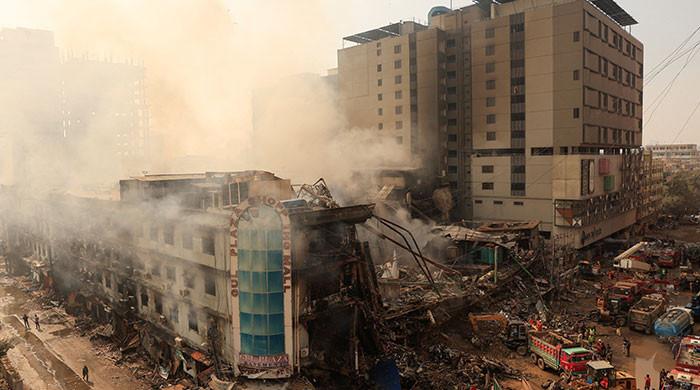 Gul Plaza blaze death toll climbs to 26, child among dead
