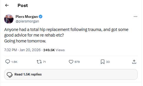 Prince Harry, Meghan Markle stay silent as Piers Morgan rushes to hospital
