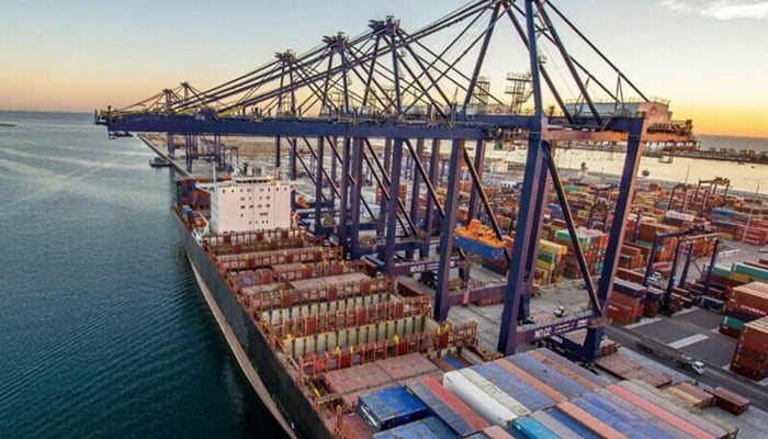Photograph of the deepwater container terminal in Keamari, Karachi. — Karachi Port Trust