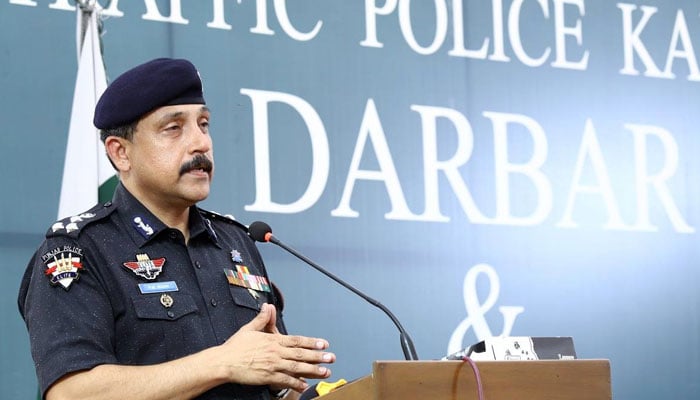 This undated image shows Sindh police personnel Peer Muhammad Shah. — Facebook/@ SyedPirMuhammadShahPSP