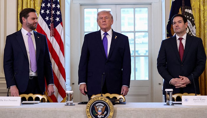 US President Donald Trump, Vice President JD Vance and Secretary of State Marco Rubio attend a meeting with oil industry executives, at the White House in Washington, DC, US, January 9, 2026. — Reuters