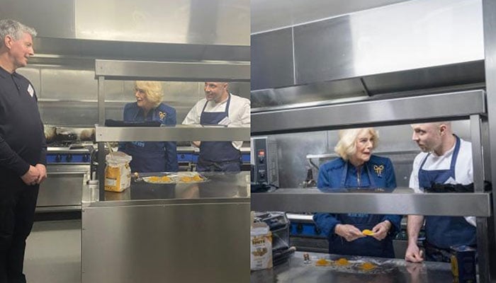 Queen Camilla rolls out ravioli while protesters rage over Andrew