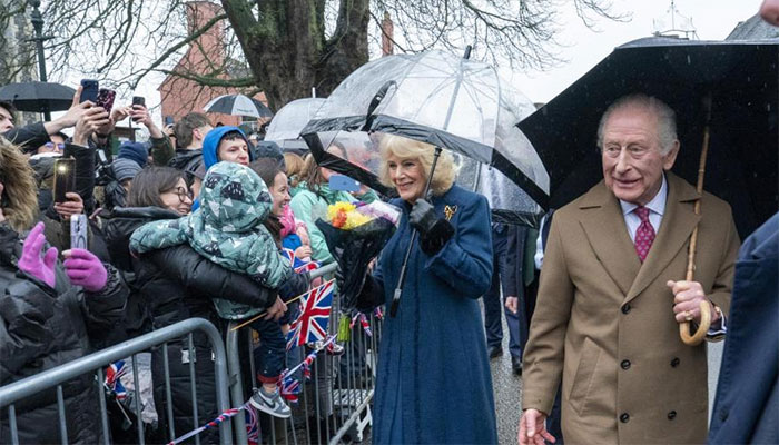 King Charles and Queen Camilla sip special gin on Dedham visit