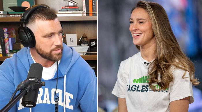 Kylie Kelce teases Travis Kelce as 'super mystery guest' in new podcast