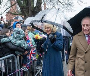 King Charles and Queen Camilla sip special gin on Dedham visit