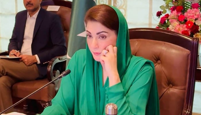 Punjab Chief Minister Maryam Nawaz during a meeting in this undated photo. — Radio Pakistan