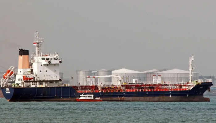This image shows one of three tankers intercepted by Indias Coast Guard. X/@IndiaCoastGuard