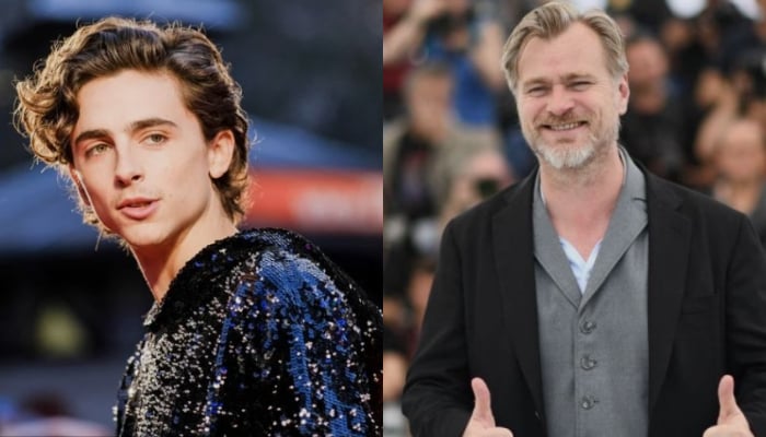 Timothée Chalamet speaks with Christopher Nolan at Interstellar special screening