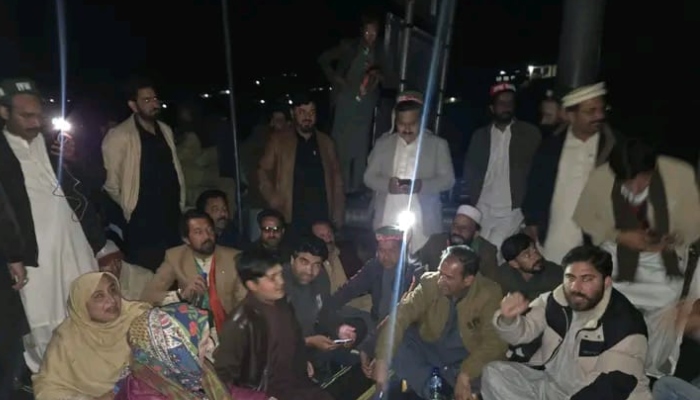 PTI workers stage a sit Hazara Motorway in Abbottabad, KP, February 17, 2026. — X/@PTIKPOfficial