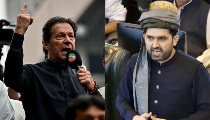 A collage showing PTI founder Imran Khan (left) and Khyber Pakhtunkhwa Chief Minister Sohail Afridi. — AFP/APP/File
