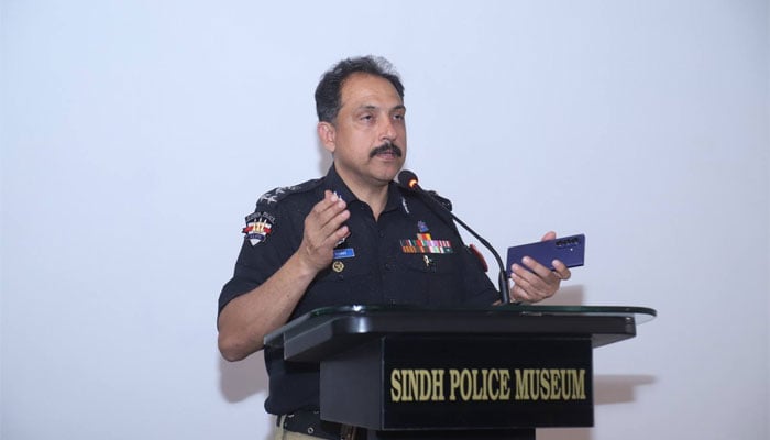 This undated image shows Sindh police officer Peer Muhammad Shah. — Facebook/@ SyedPirMuhammadShahPSP