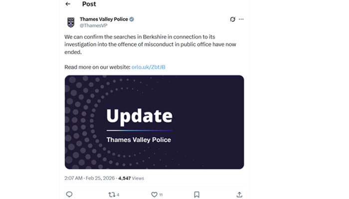Police share latest update on Andrew arrest, investigation, searches at royal lodge