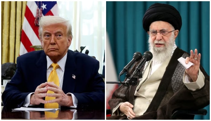A collage showing US President Donald Trump (left) and Irans Supreme Leader Ayatollah Ali Khamenei. — Reuters/File