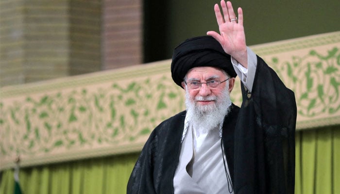 Irans Supreme Leader Ayatollah Ali Khamenei waves during a meeting with students in Tehran, Iran, November 2, 2024. — Reuters