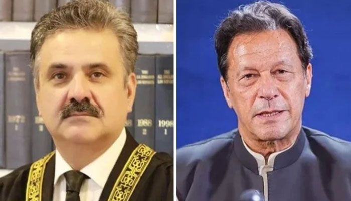 This collage shows PTI founder Imran Khan (right) and CJP Yahya Afridi. — X@ptiofficial/ SC website/ File