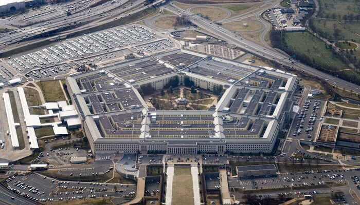 The Pentagon is seen from the air in Washington, U.S., March 3, 2022, more than a week after Russia invaded Ukraine. — Reuters
