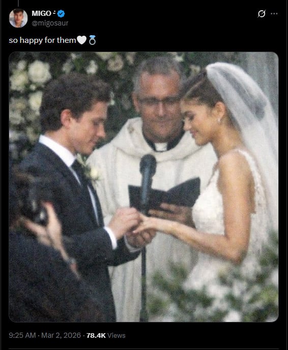 Tom Holland, Zendaya secret wedding photo shocks fans